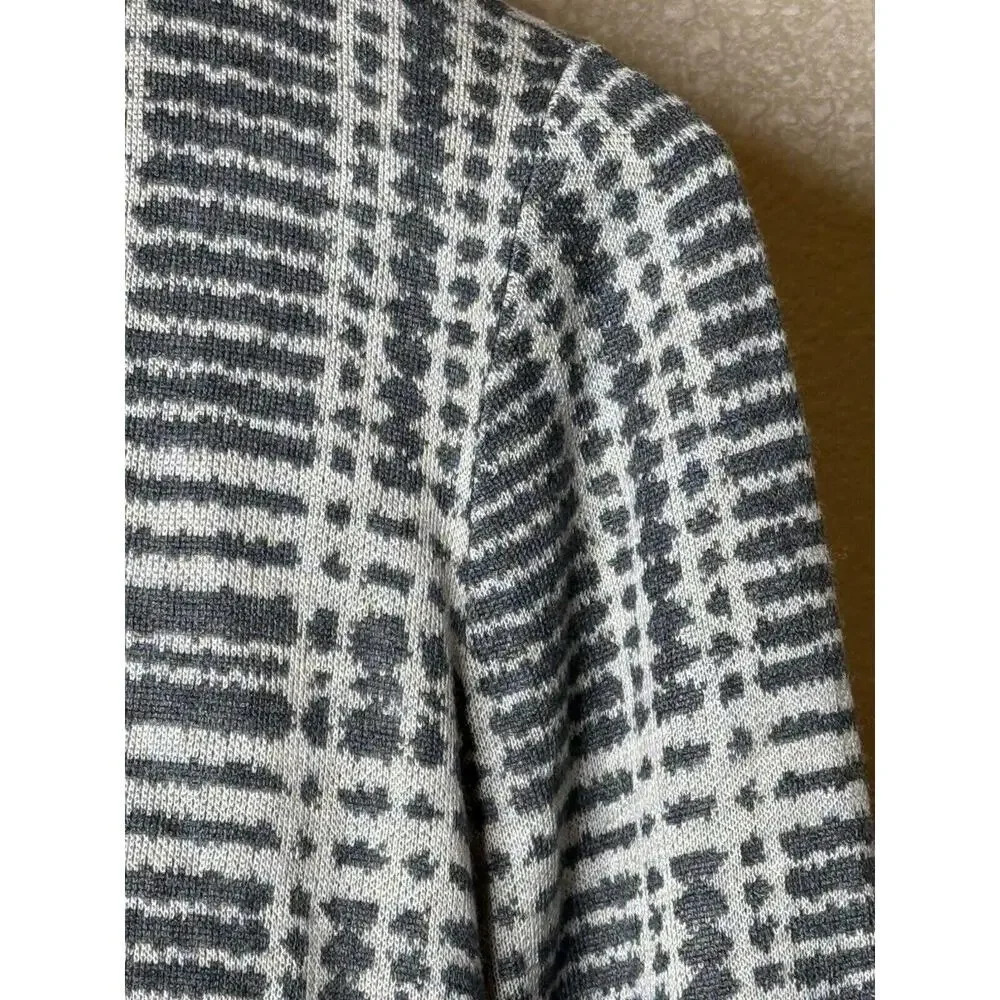 Eileen‎ Fisher Women's Merino Blend Size S/P Gray Open Front Cardigan Sweater